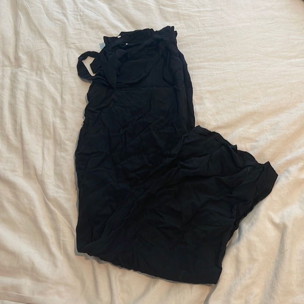 Black linen pants